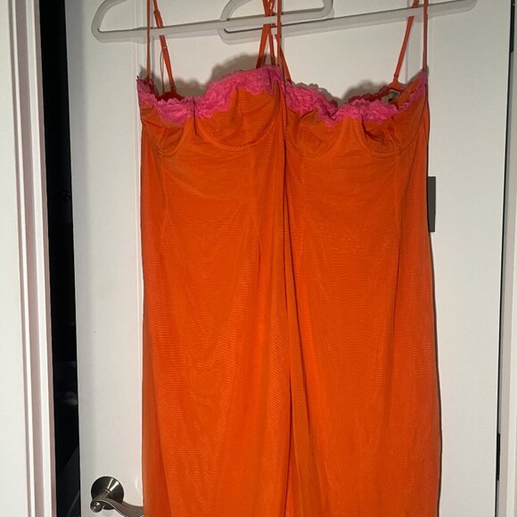 House of CB Flame Orange Maxi Dress NWT - Picture 14 of 14